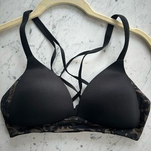 Aerie Real Sunnie Wireless Bra Criss Cross back